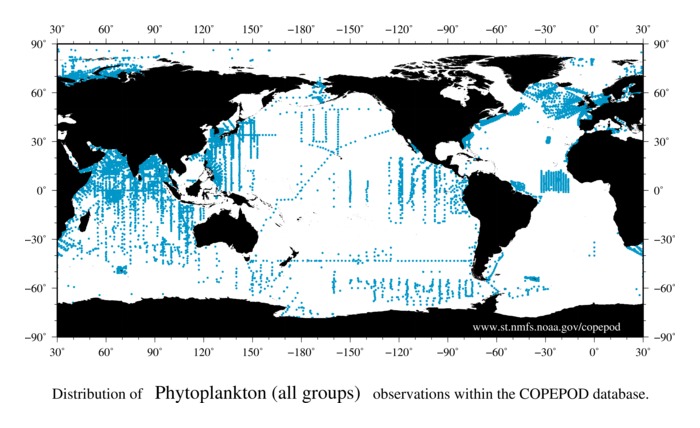 Distribution map of all phytoplankton data (all groups)