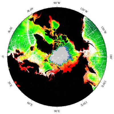 Data Coverage Map:  arctic region