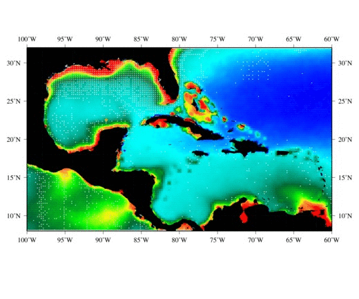 Data Coverage Map:  gulf region